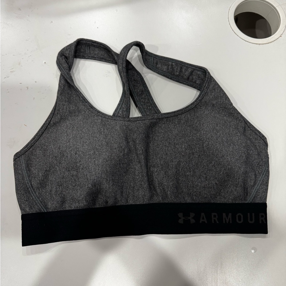 Under Armour Charcoal and Black Sports Bra